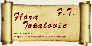 Flora Topalović vizit kartica